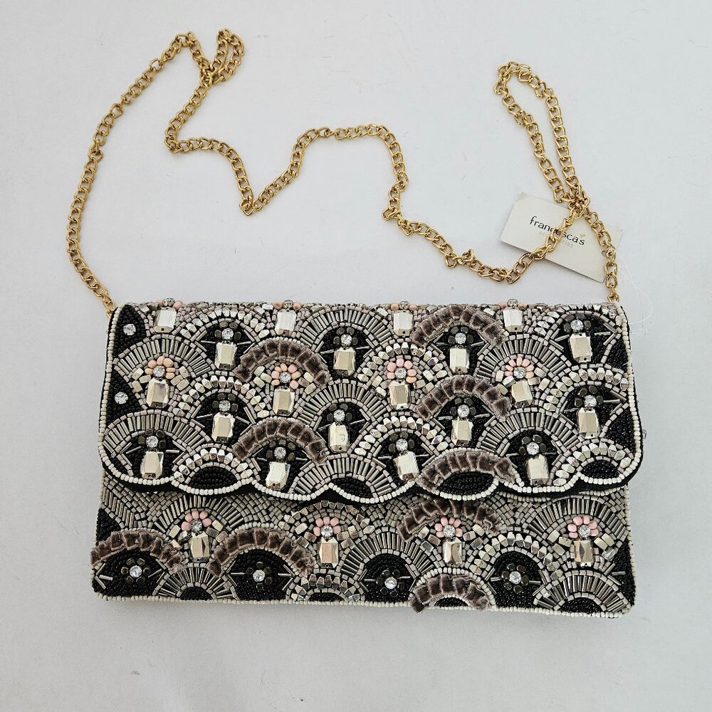 Francesca's Ornate Clutch Purse Beaded